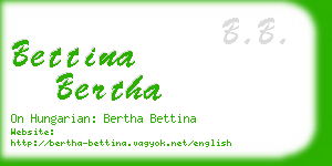 bettina bertha business card